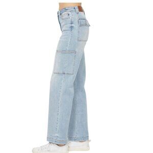 Judy Blue High Waist Cargo Wide Leg Jeans Size 31